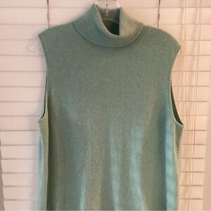 Lands End Cashmere Sleeveless Turtleneck.